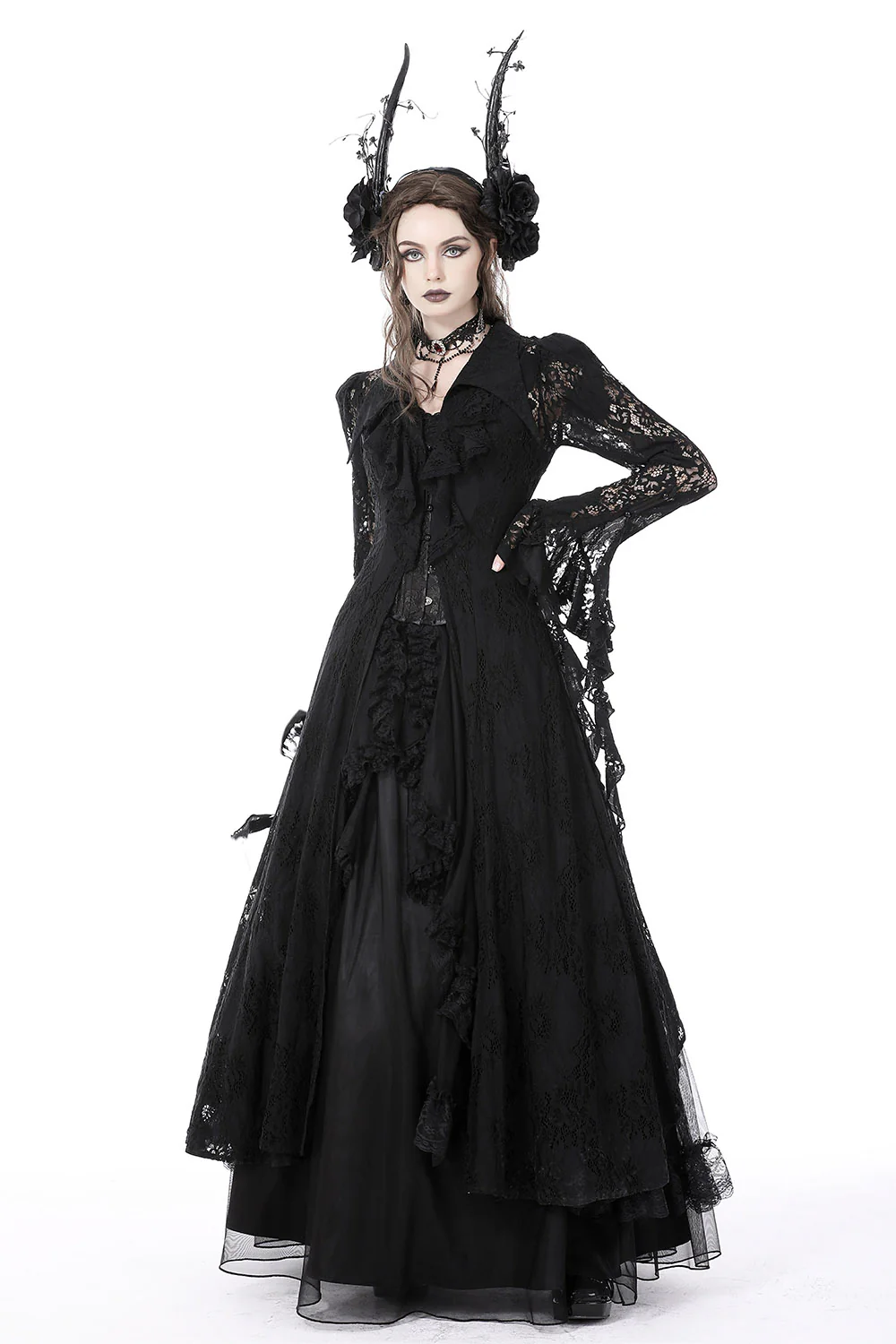 Moonwraith Long Lace Cardigan - Image 4