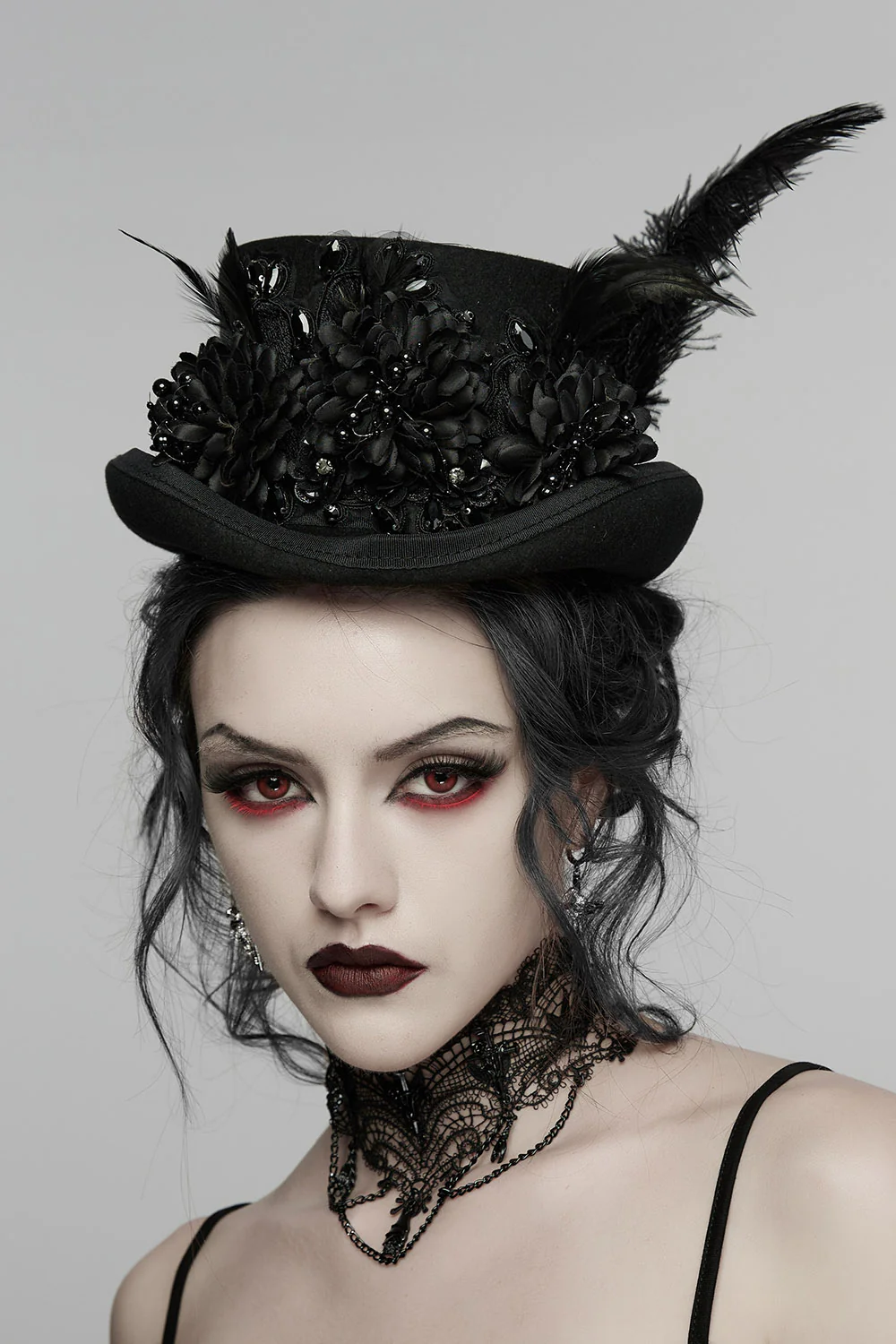 Mourning Bloom Victorian Top Hat - Image 5