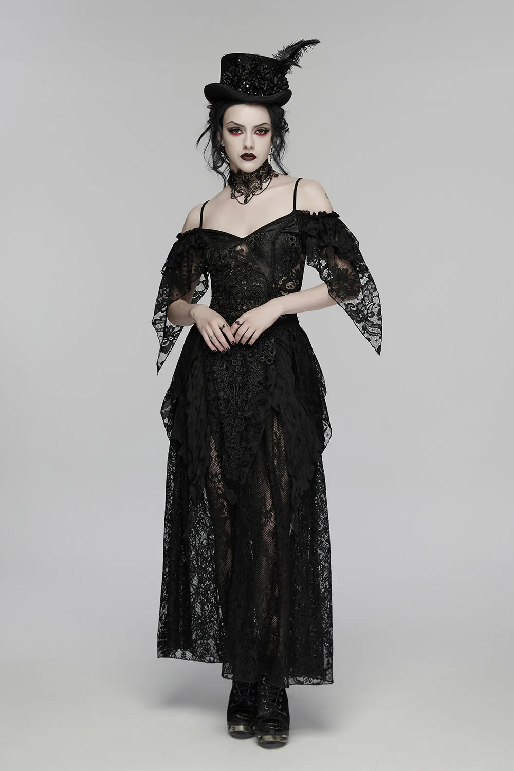 Mourning Bloom Victorian Top Hat - Image 6
