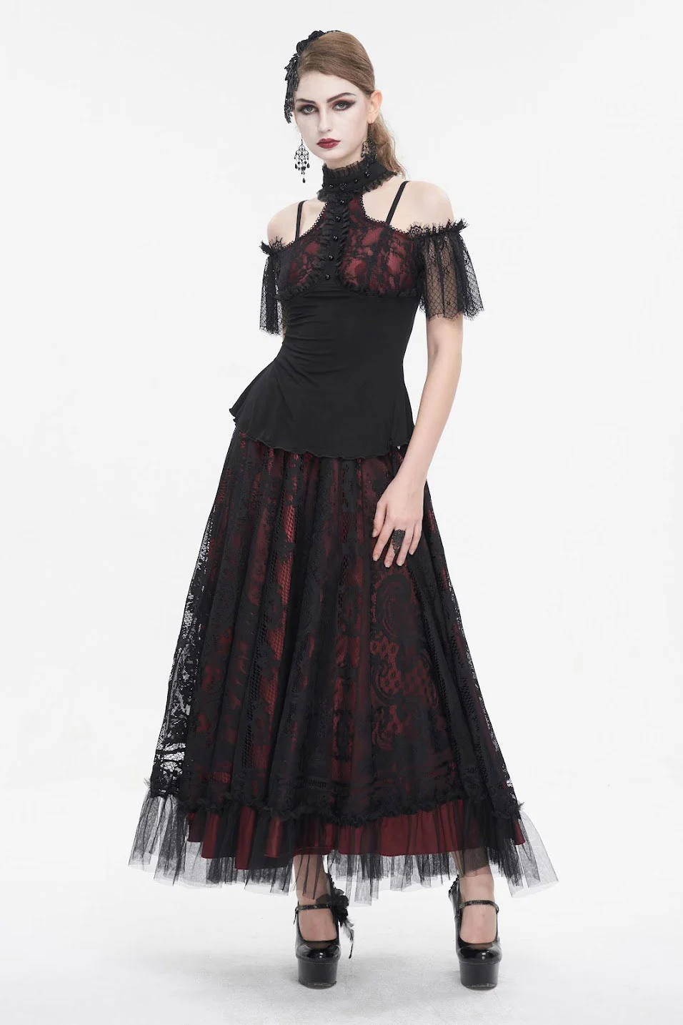 Mulberry Wine Off the Shoulder Blouse - Image 2