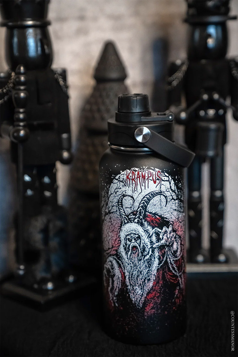 Naughty List Krampus 32 Oz Water Bottle - Image 2