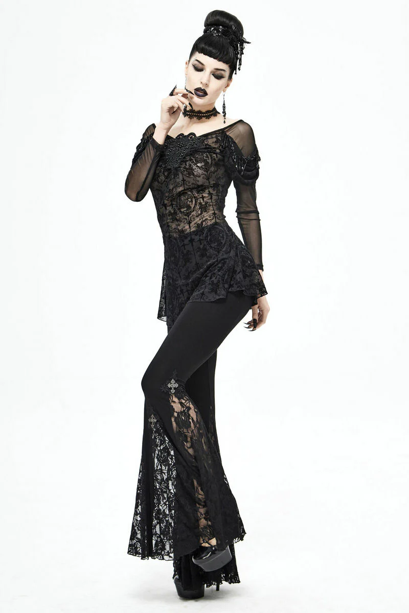 Netherworld Draped Shoulder Top - Image 5