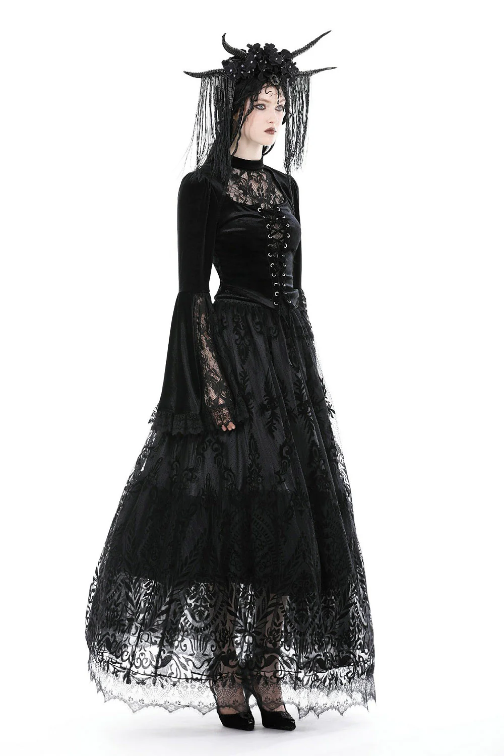 Night Sabbath Velvet Victorian Top - Image 7