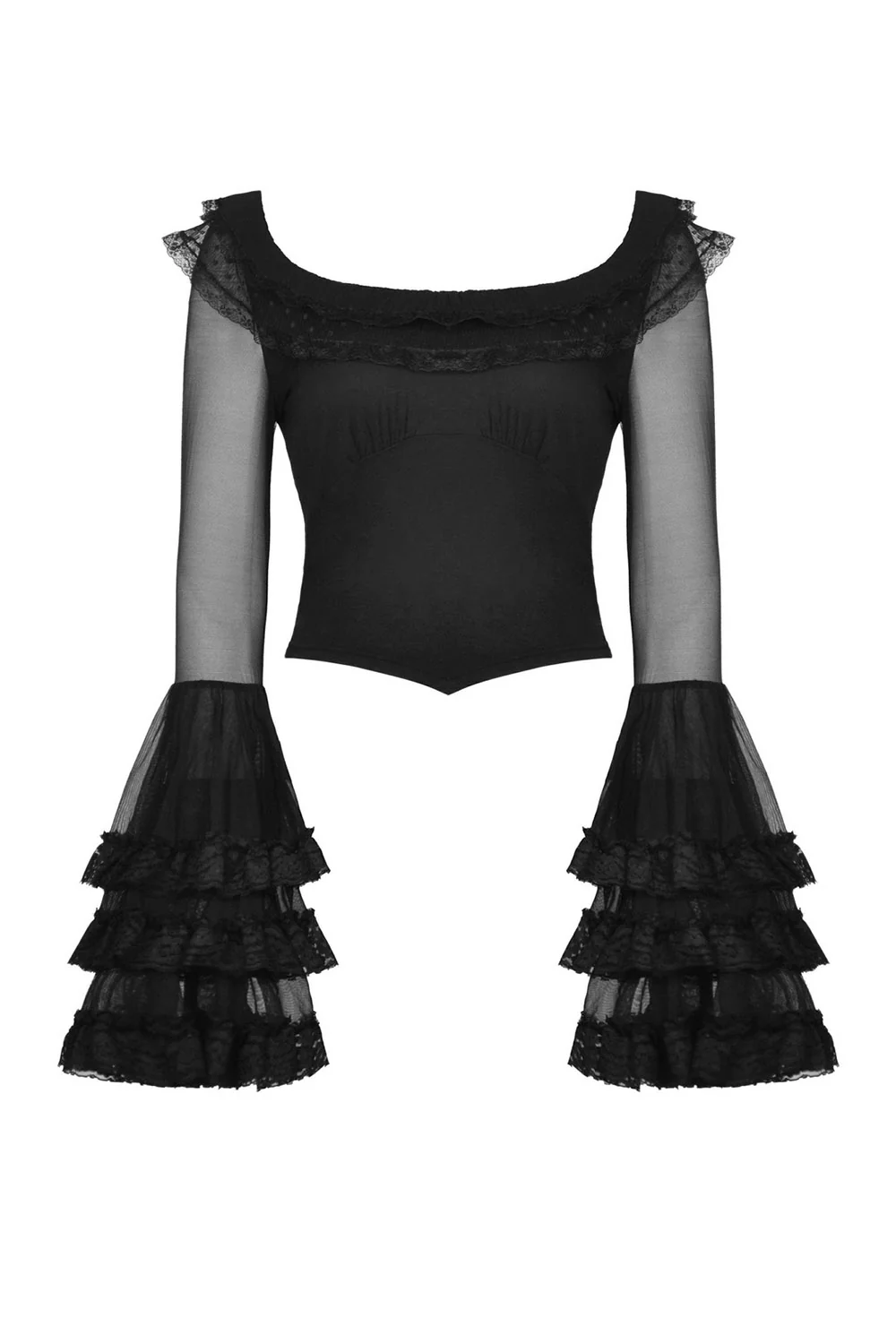 Night Éternelle Flared Lace Sleeve Top - Image 7