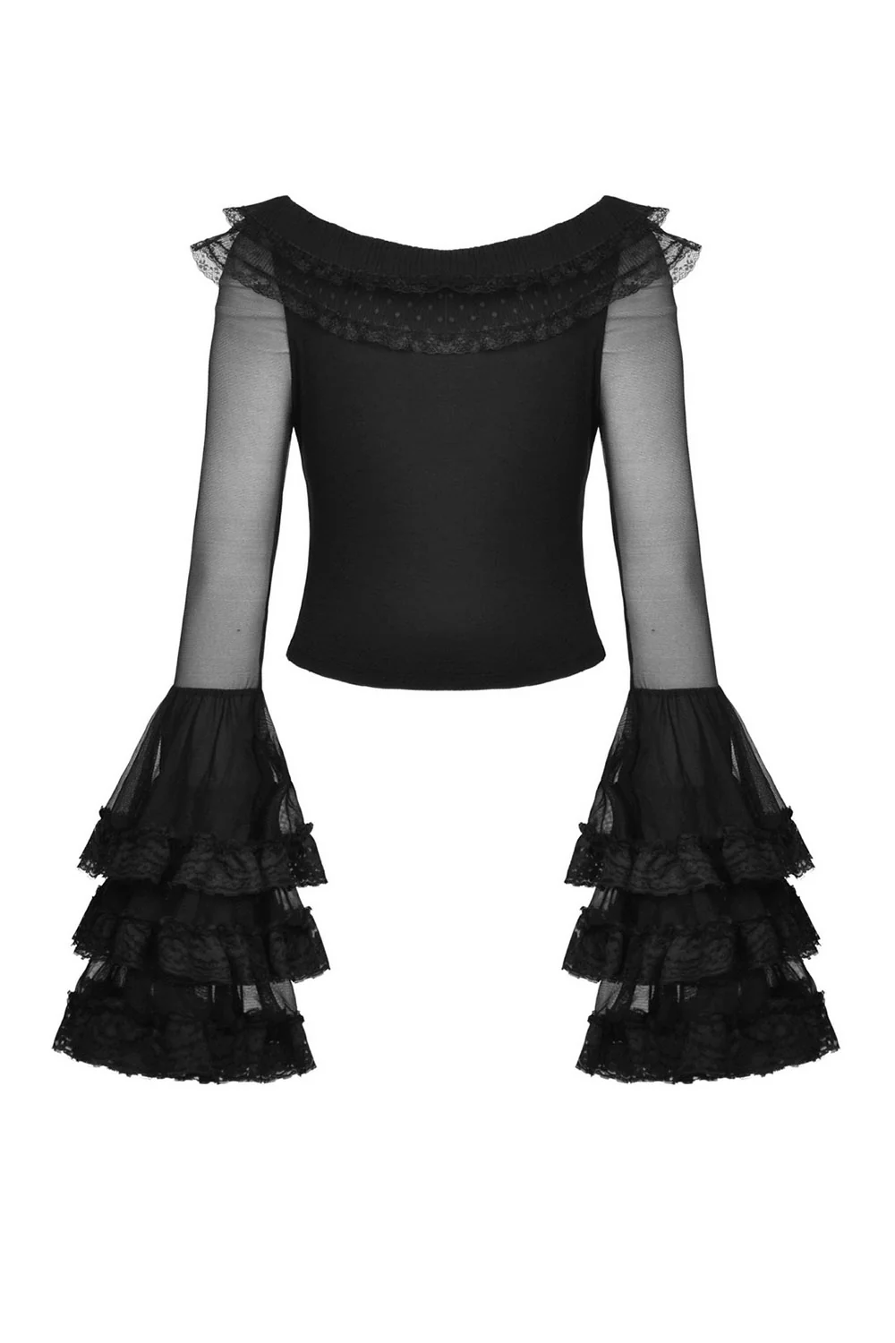 Night Éternelle Flared Lace Sleeve Top - Image 8
