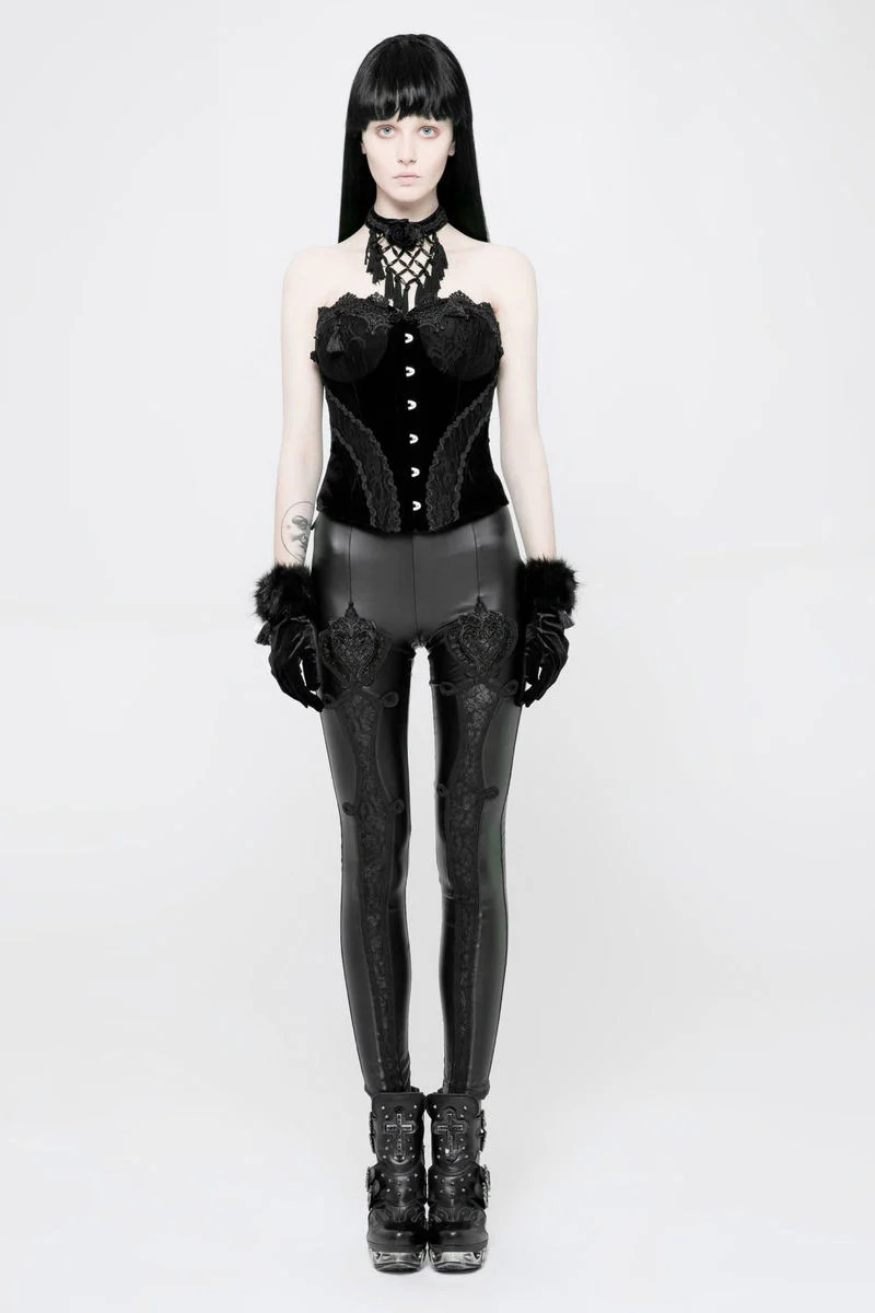 Night Ritual Leather Leggings [BLACK] - Image 2