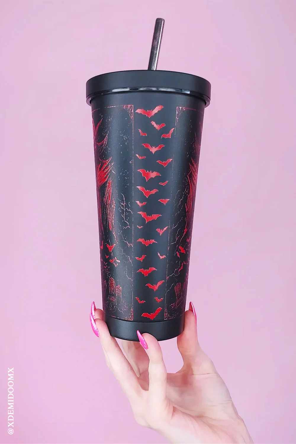 Nosferatu Cold Brew Tumbler with Straw - Image 2