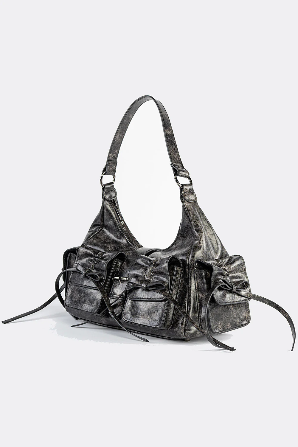 Obscura Bow Hobo Bag [Rustic Black] - Image 2