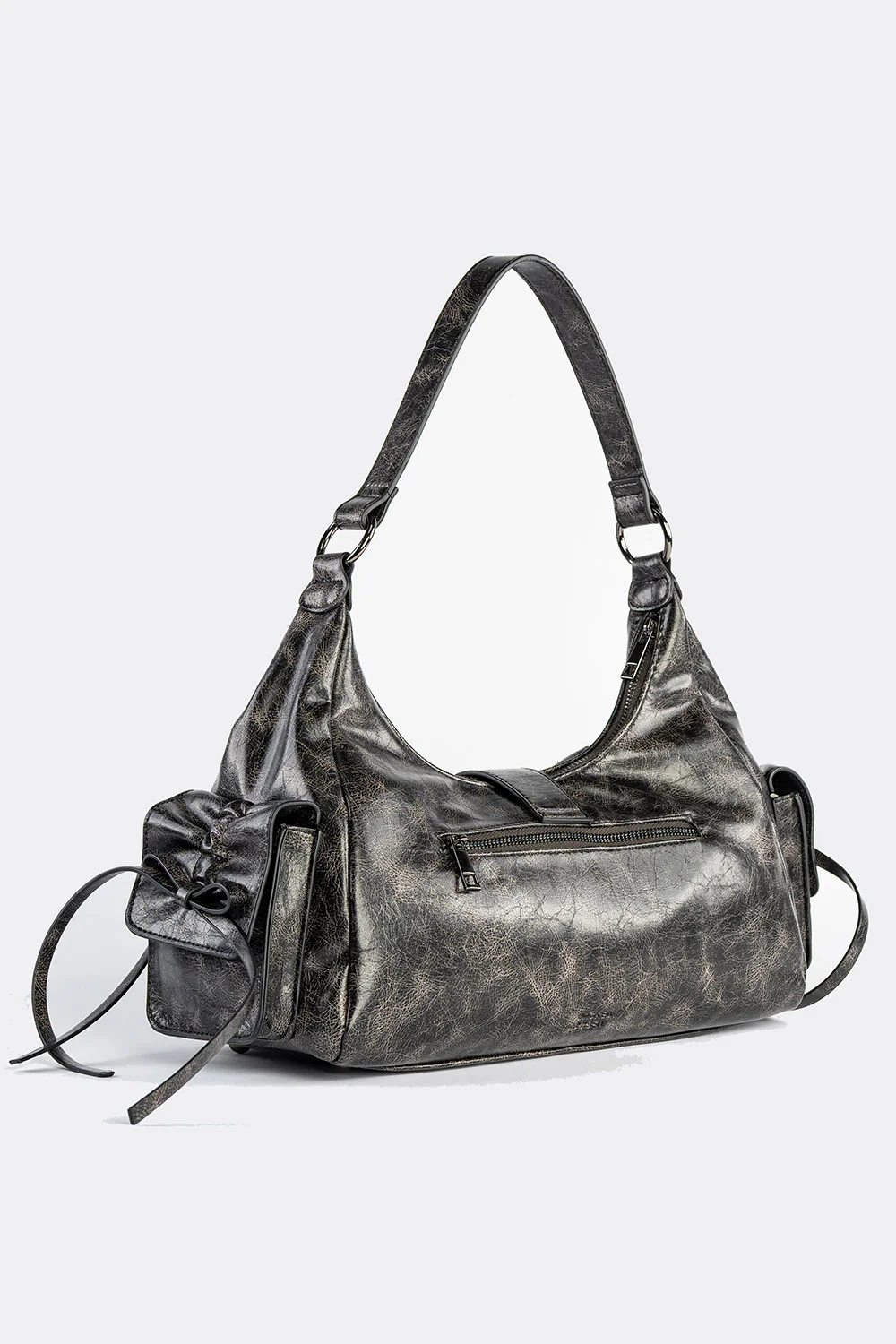 Obscura Bow Hobo Bag [Rustic Black] - Image 3