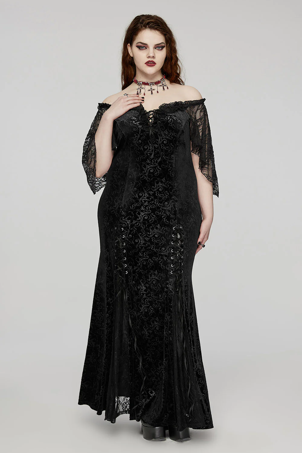 Ophelia Off the Shoulder Lace Dress [Plus Size] - Image 3