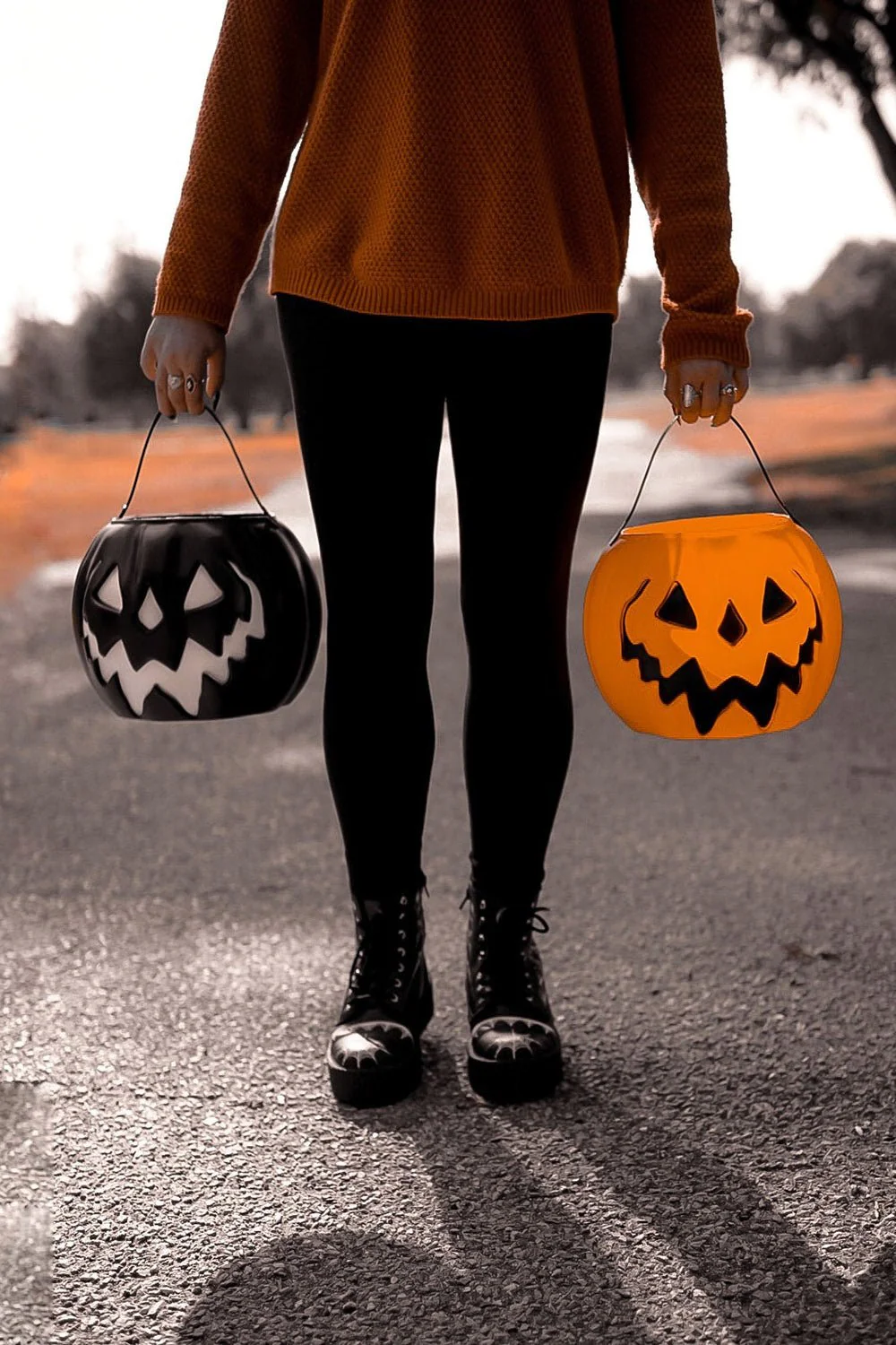Orange Haunted Hallows Pumpkin Pail [Vintage Grunge Edition] - Image 12