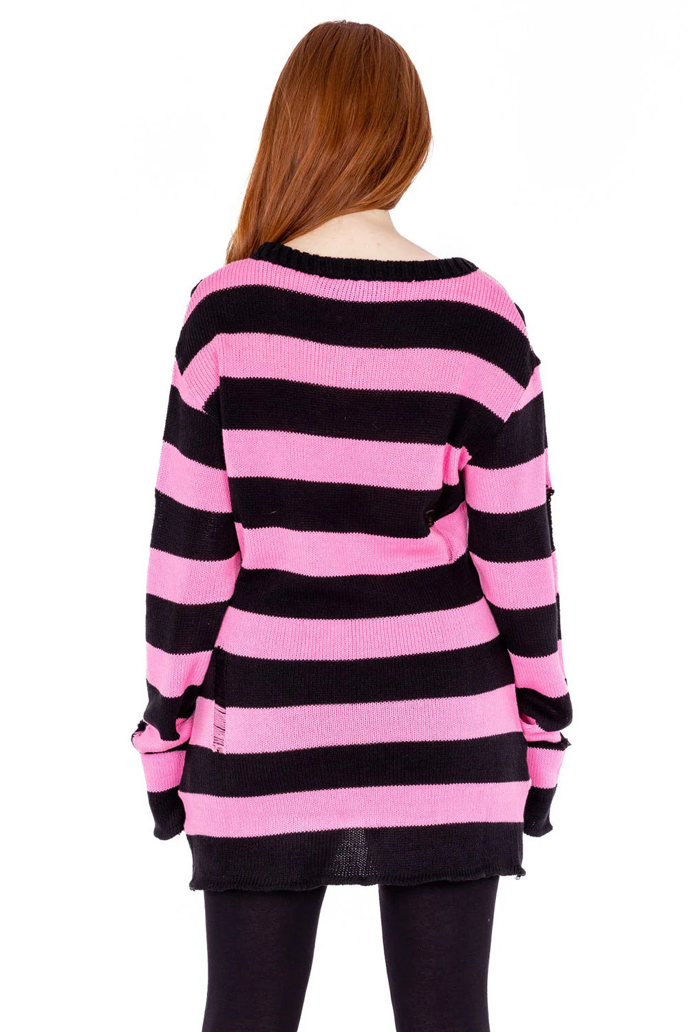Oriana Jumper Sweater [BLACK/PASTEL PINK] - Image 4