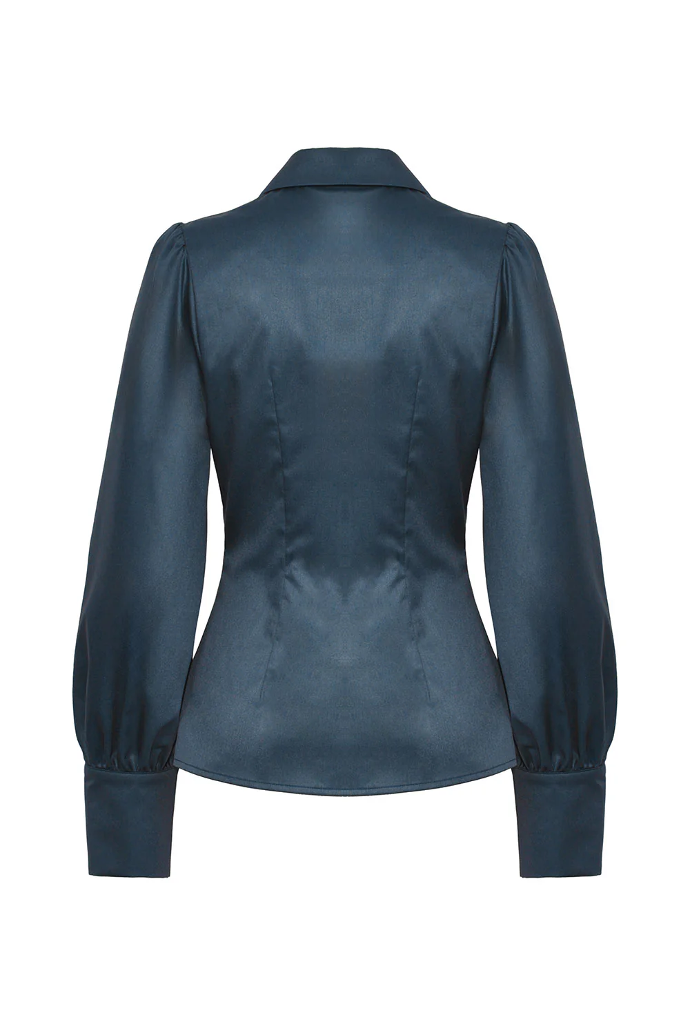 Pale Blue Victorian Goth Button Up Blouse - Image 6