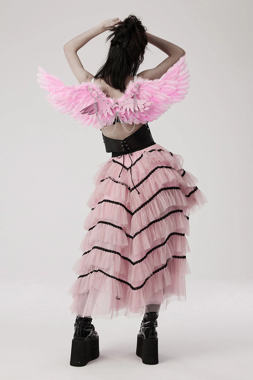 Pastel Goth Fairycore Harness Wings [PINK] - Image 4
