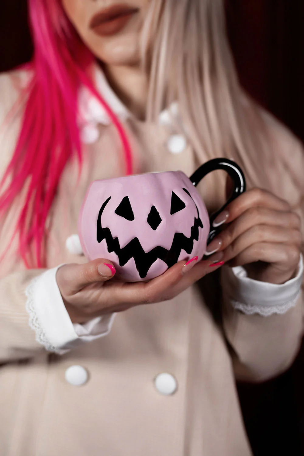 Peculiar Pink Pumpkin | Haunted Hallows Mug [PINK] - Image 5