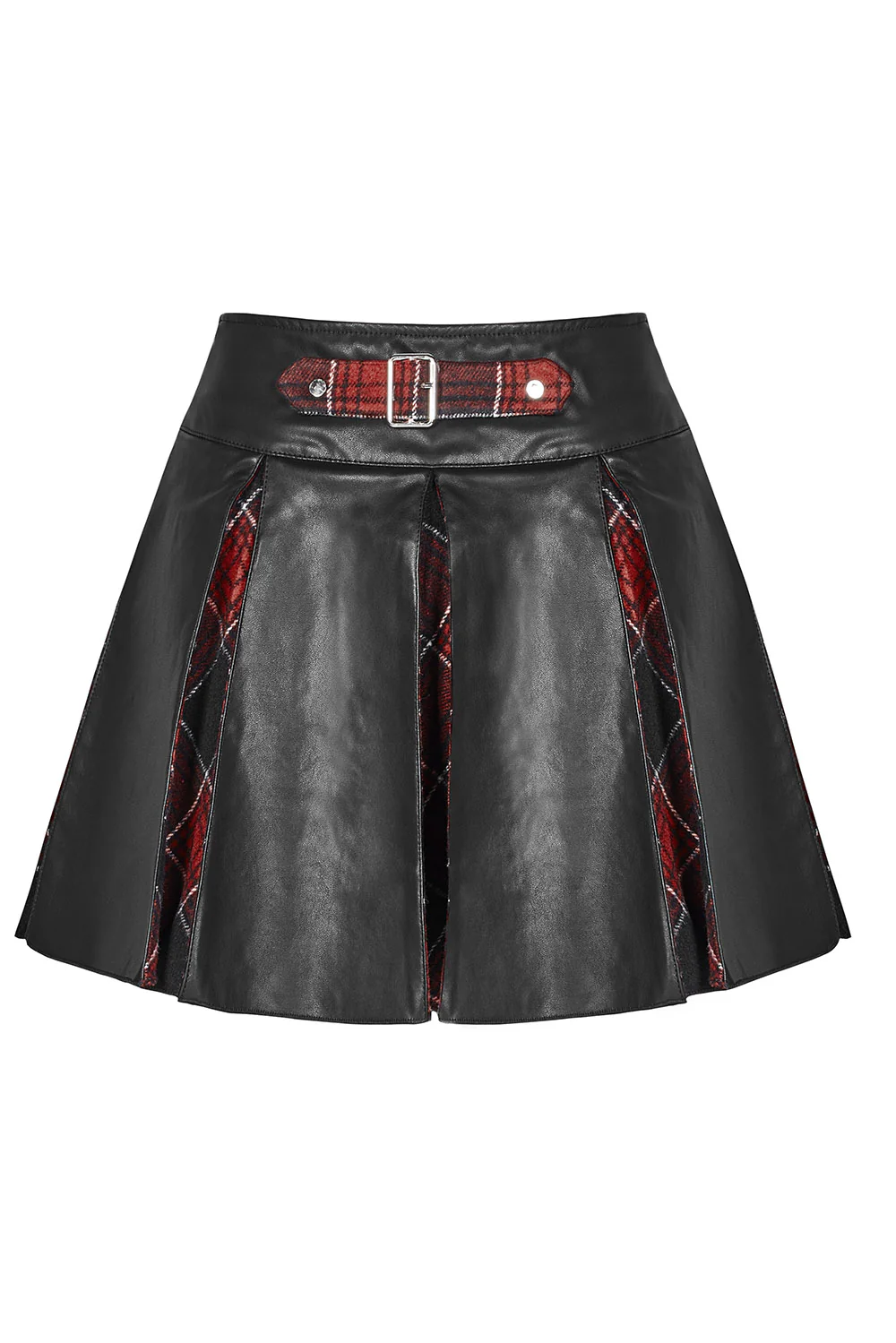 Peek-a-Boo Plaid Mini Skirt - Image 7