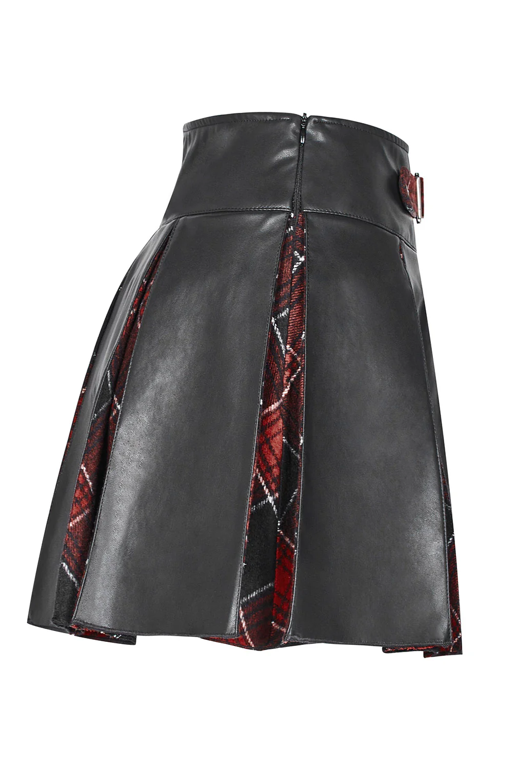 Peek-a-Boo Plaid Mini Skirt - Image 9