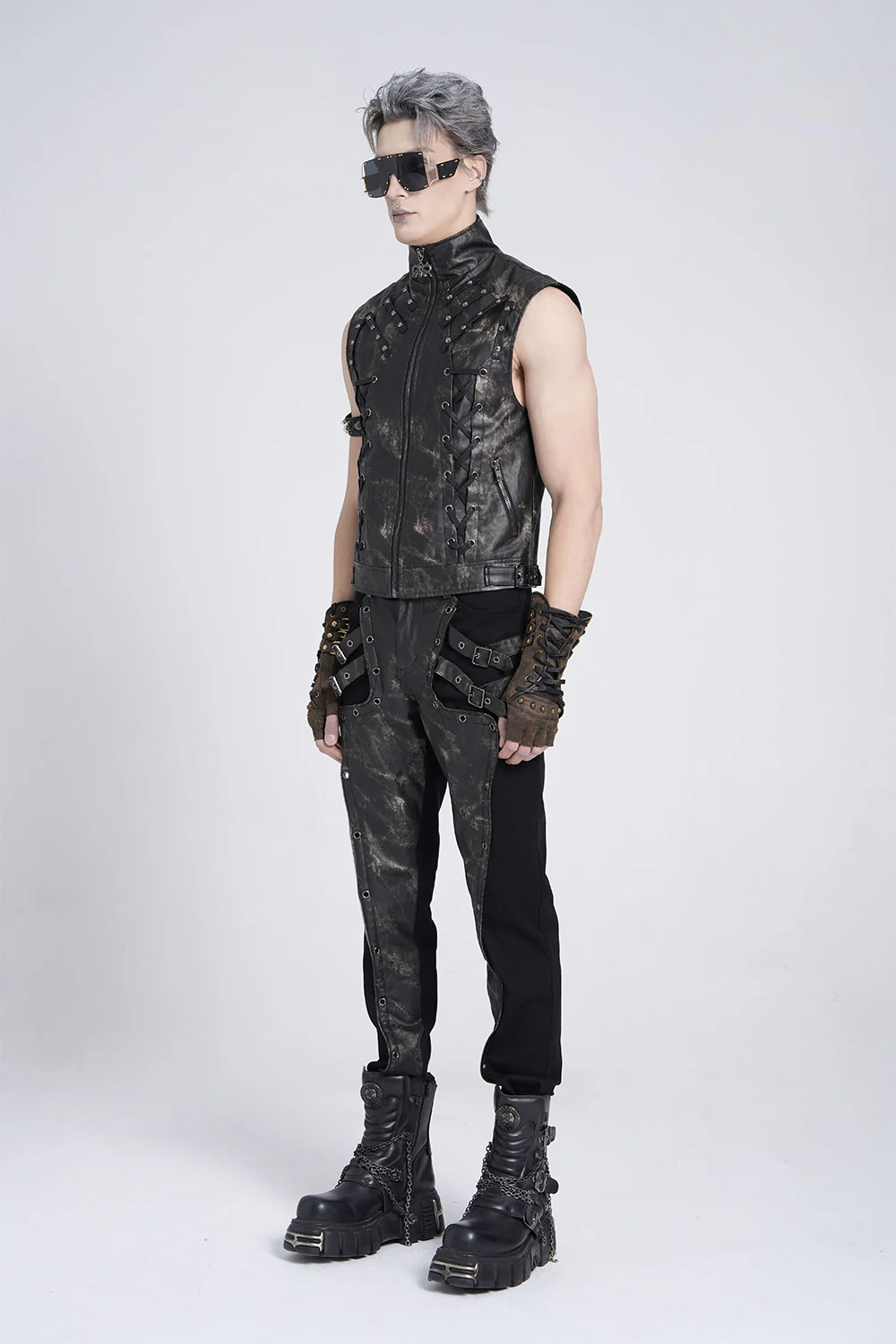 Phantom Rider Rugged Vegan Leather Vest - Image 6