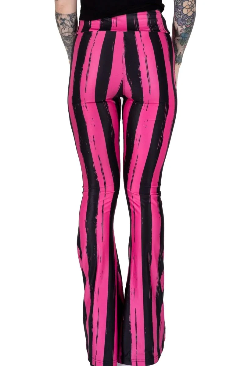 Pink and Black Striped Hellz Bellz Flares [BLACK/PINK] - Image 3