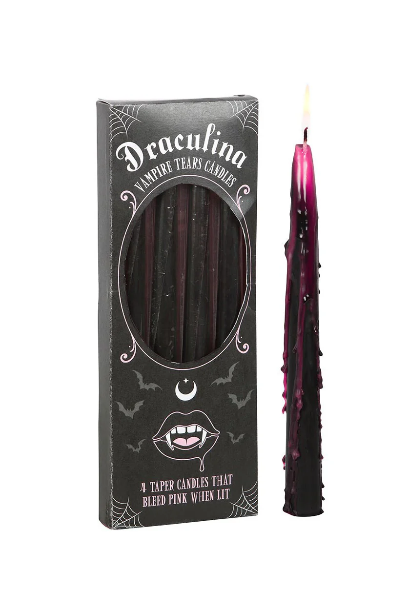 Pink Vampire Tears Taper Candles - Image 2