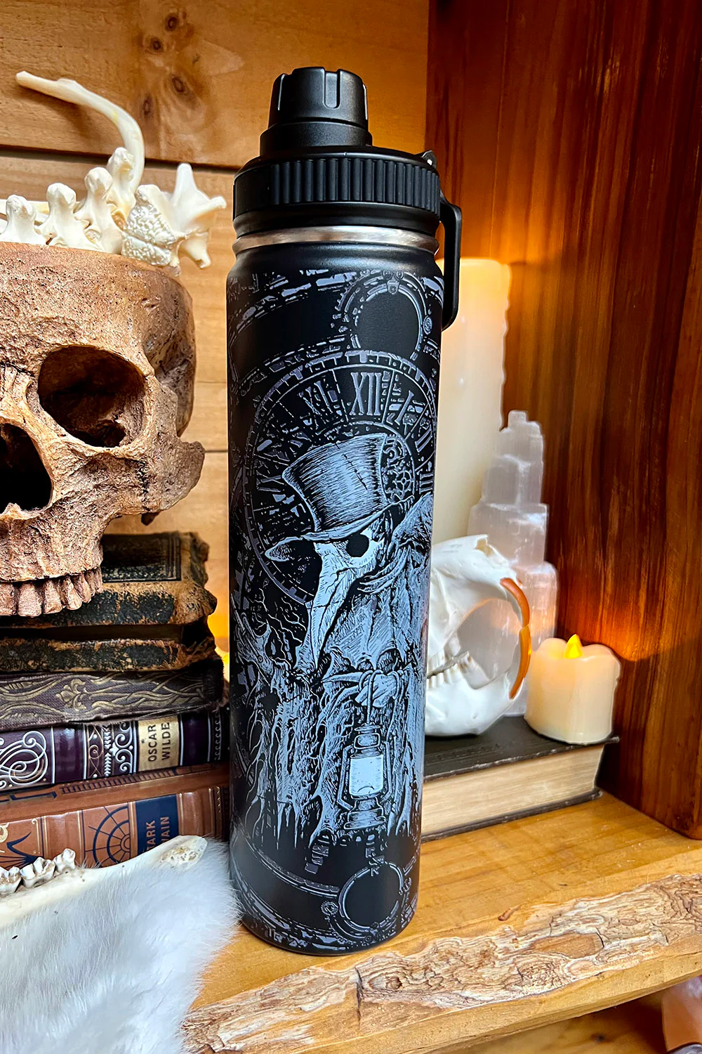 Plague Doctor 24 Oz Water Bottle Tumbler - Image 8