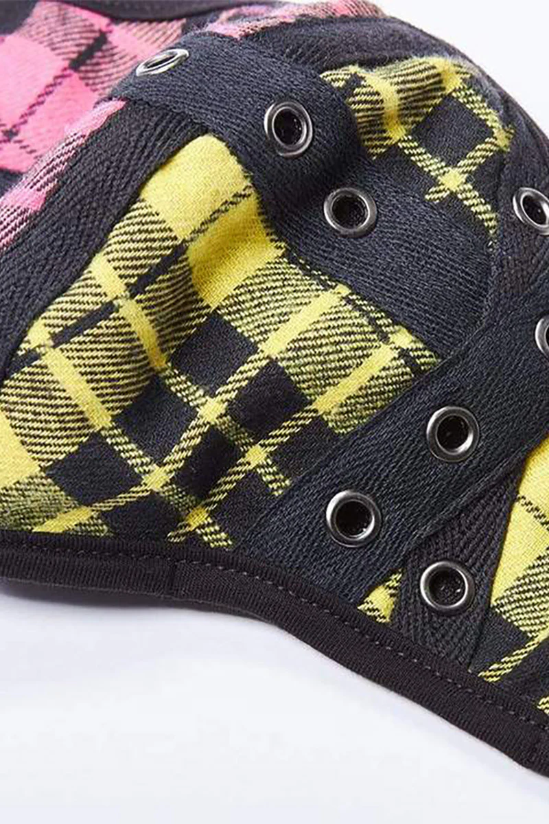 Plaid Company Punk Face Mask - Image 6
