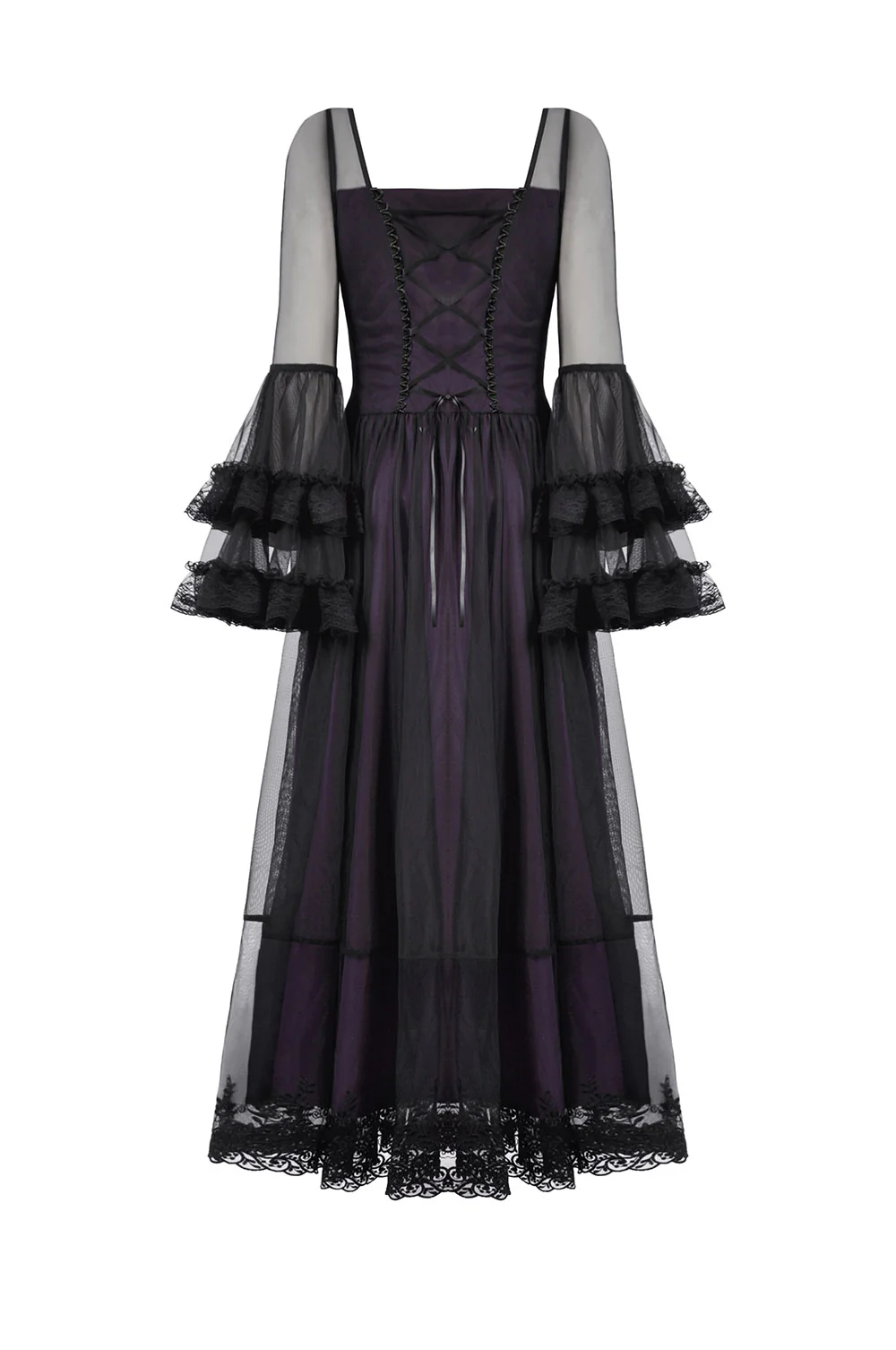 Plum Wine Long Lace Dress - Image 9