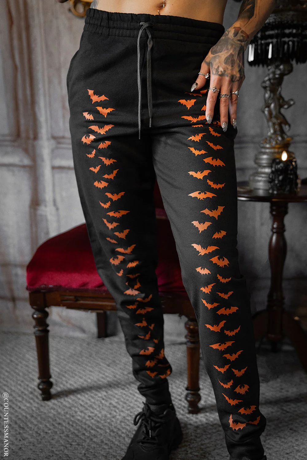 Bat Joggers [PUMPKIN ORANGE] [UNISEX] - Image 2