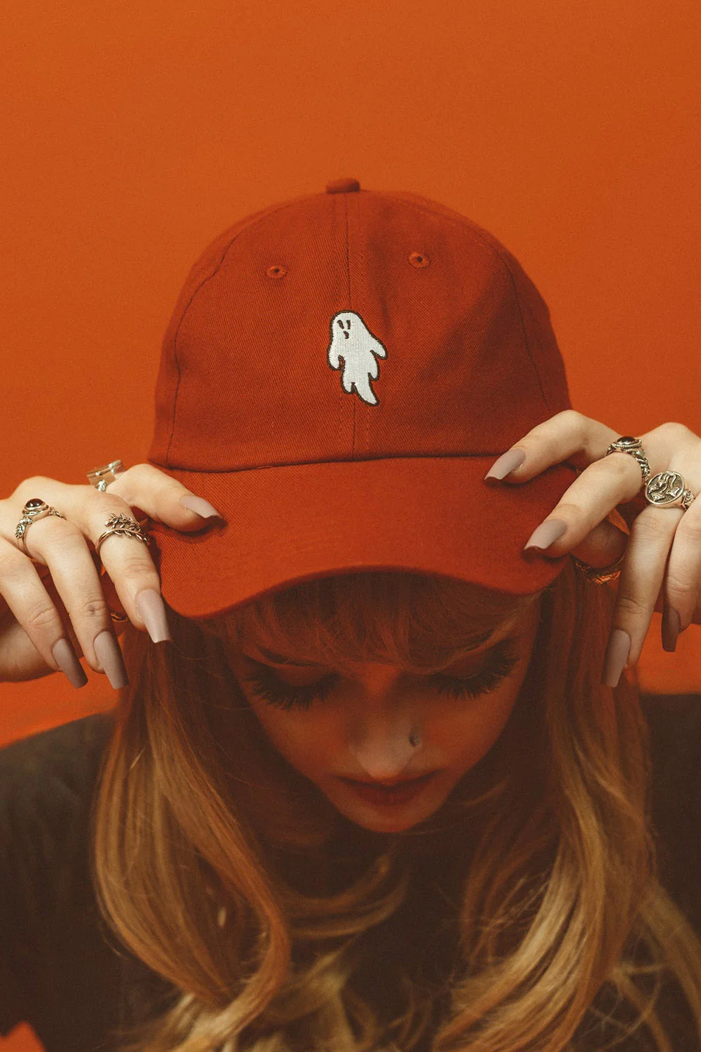 Pumpkin Ghostie Dad Hat [PUMPKIN ORANGE]