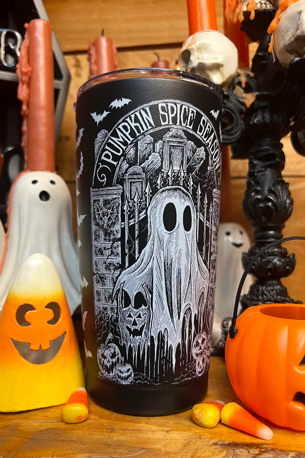 Pumpkin Spice Season 20 oz Travel Mug - Image 4