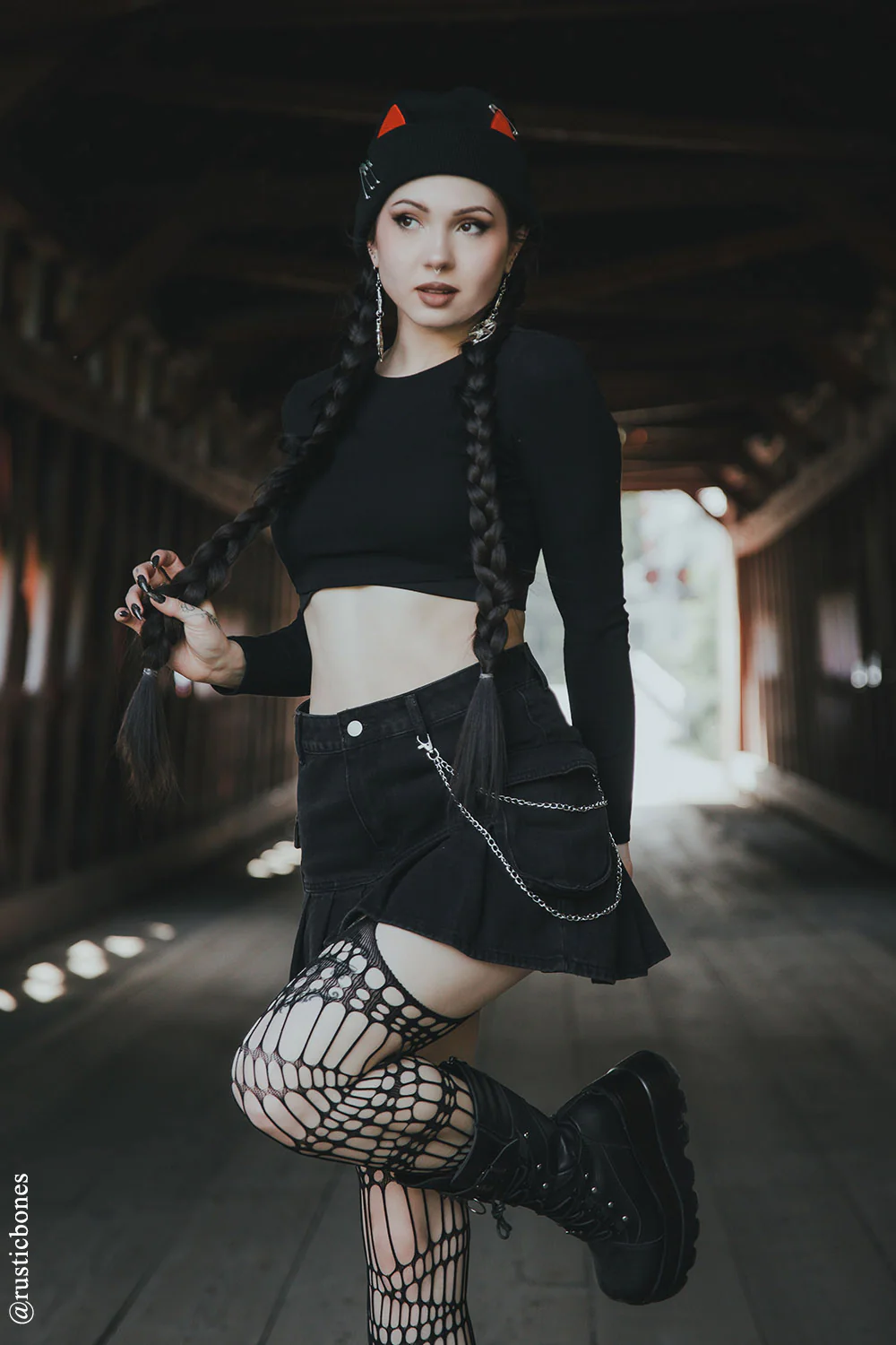Punk Rock Kitty Beanie - Image 3