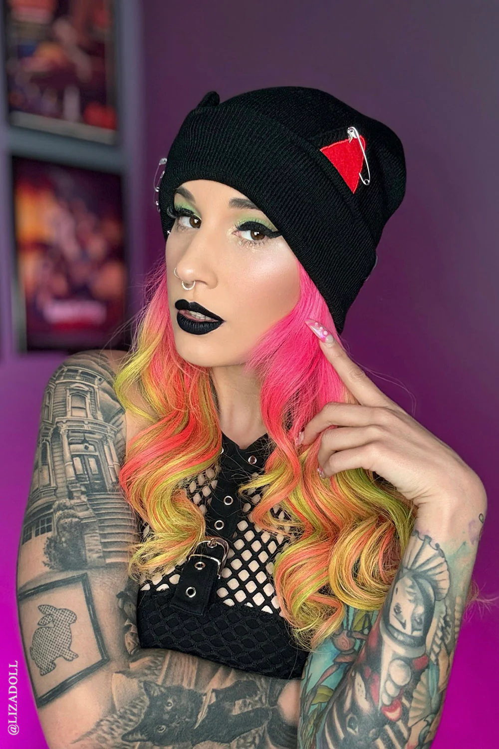 Punk Rock Kitty Beanie - Image 9