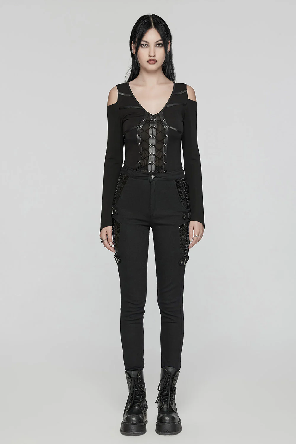 Punk Snakeskin Skinny Jeans - Image 3