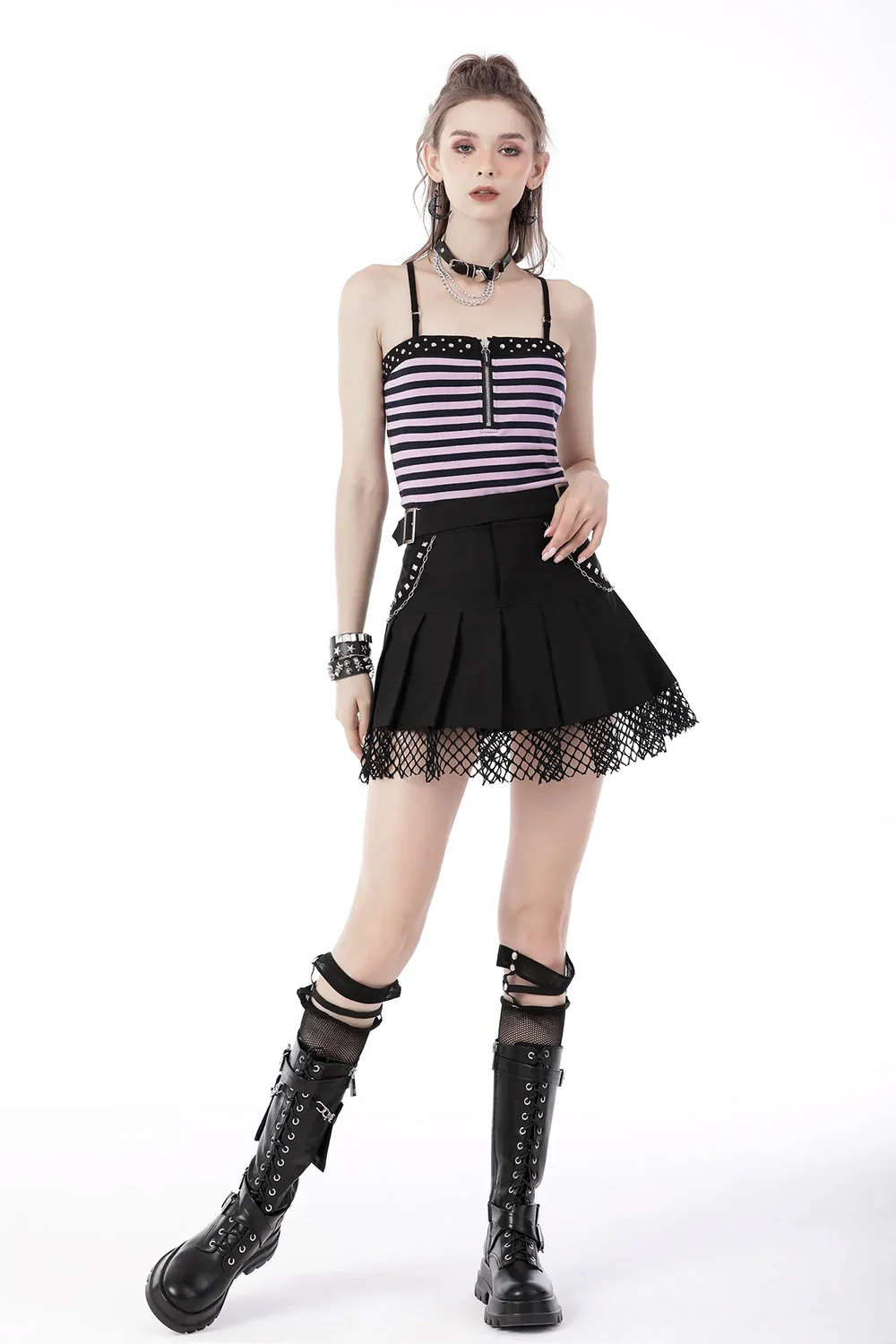 Punk Violets Striped Tank Top - Image 7
