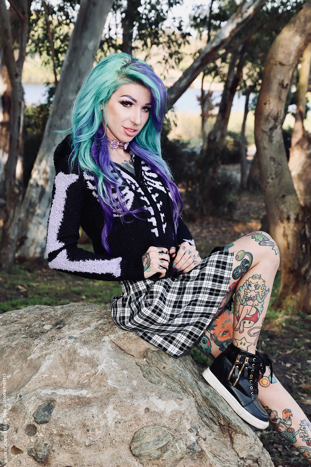 Purple Ribcage Skeleton Sweater [NO RESTOCKS] - Image 4