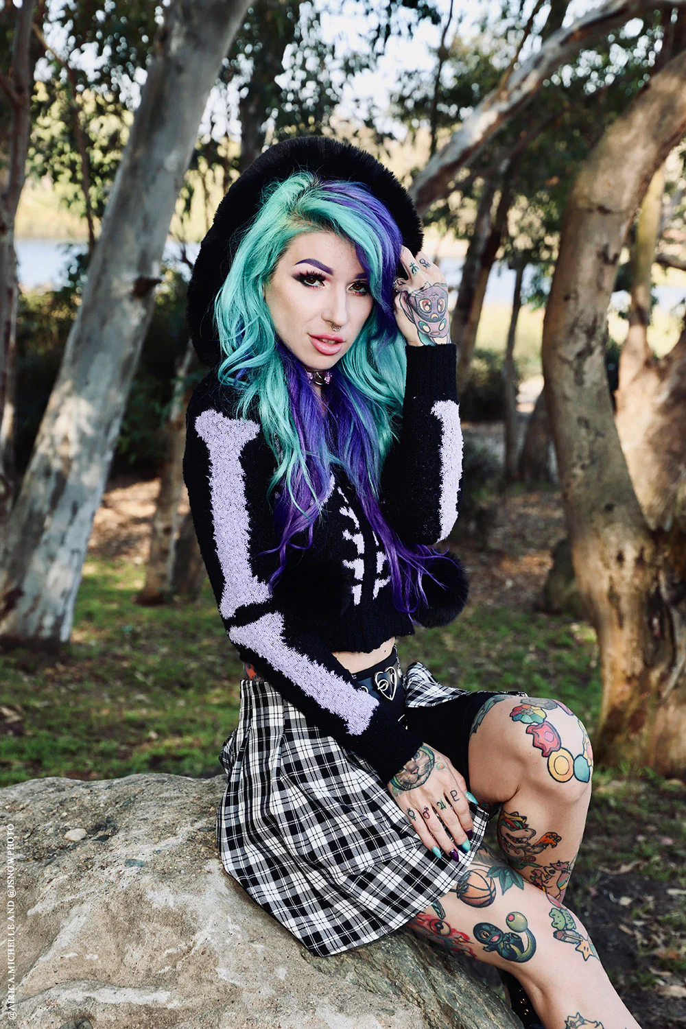 Purple Ribcage Skeleton Sweater [NO RESTOCKS] - Image 5