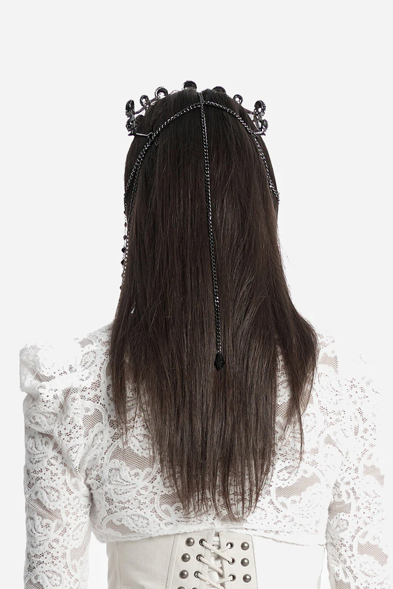 Queen of the Dead Black Skull Crown [Black] - Image 3