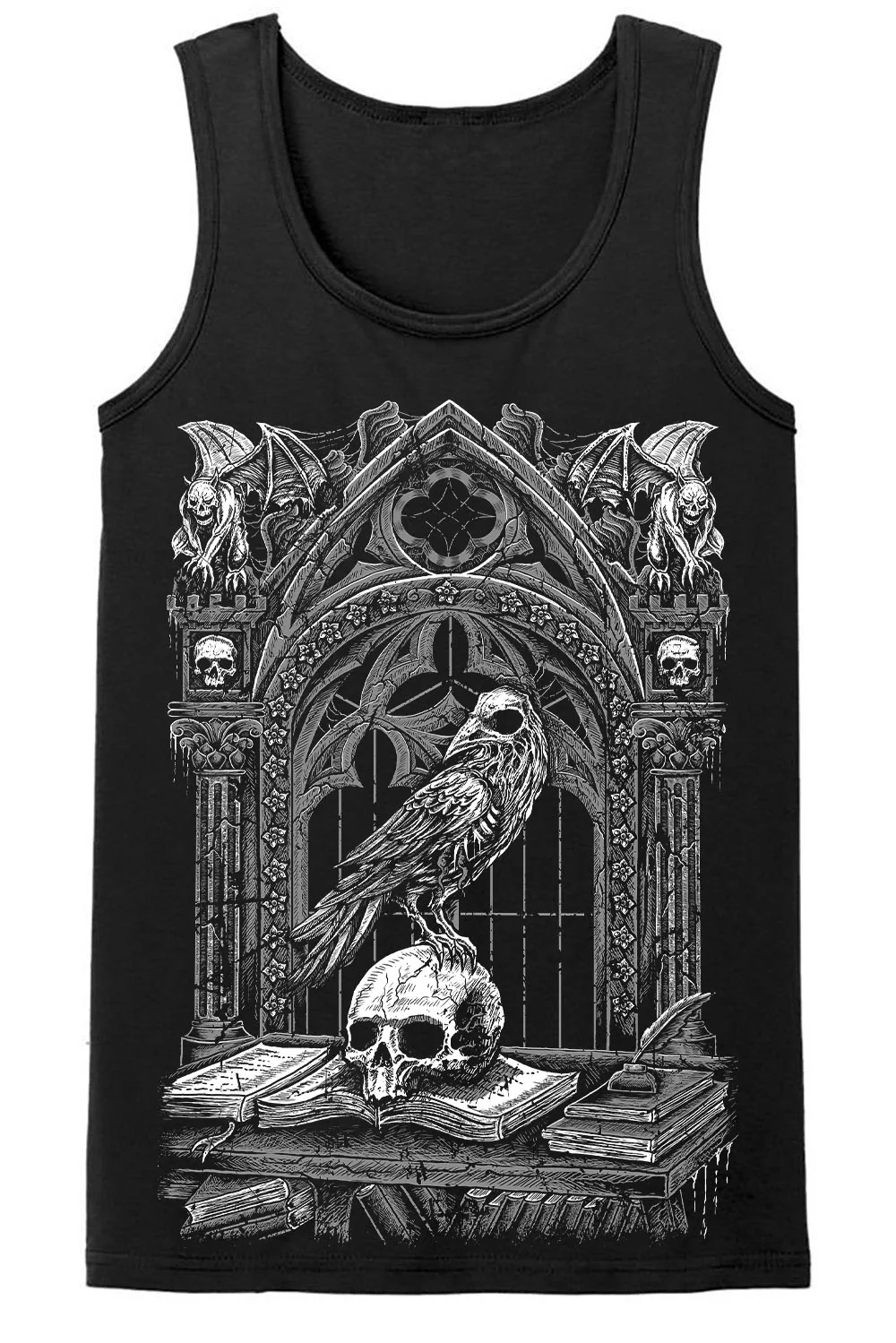 Quoth the Raven T-shirt [GRAY] - Image 5