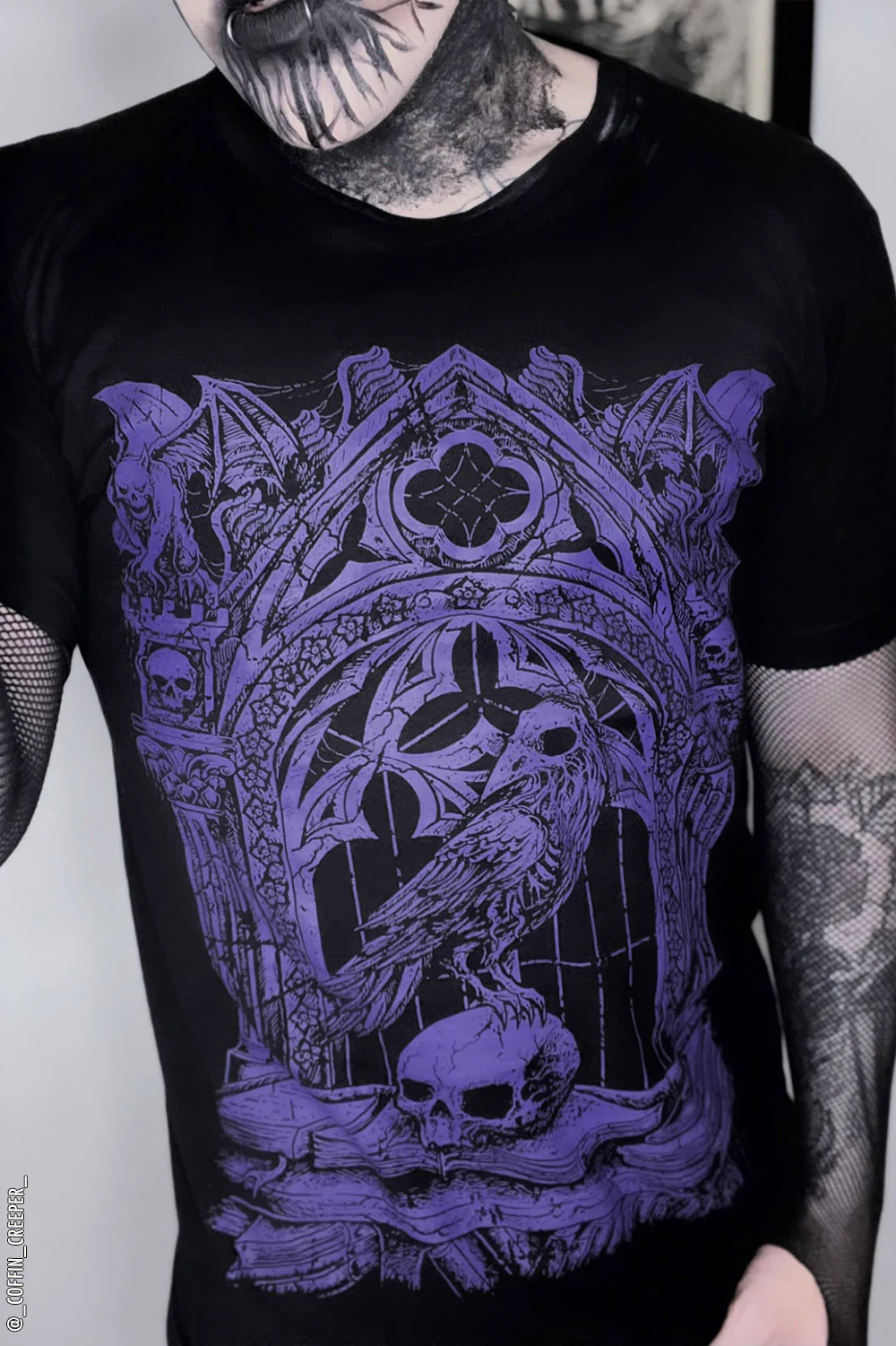 Quoth the Raven T-shirt [PURPLE] - Image 9