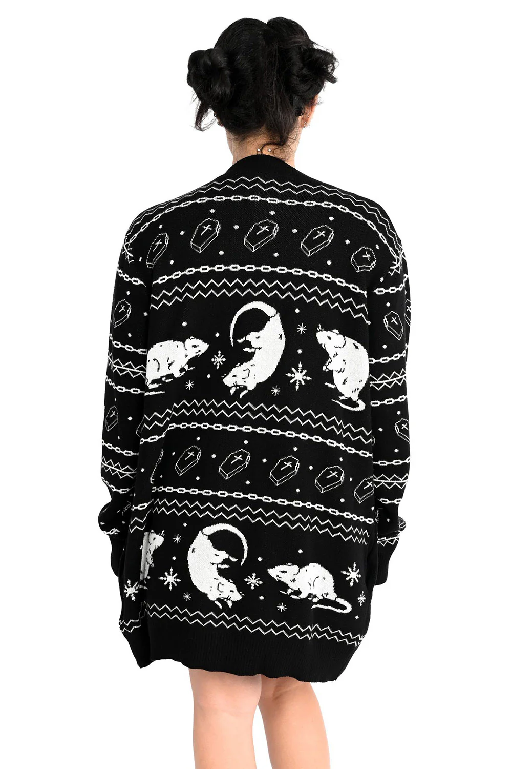Rat Button Up Holiday Cardigan - Image 7