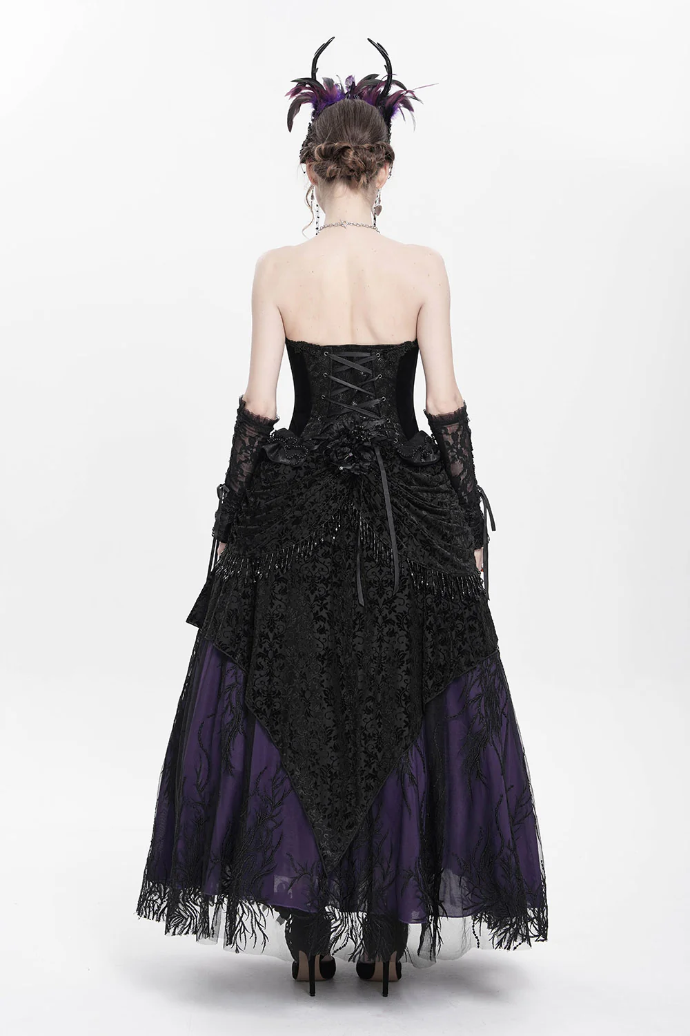 Raven Court Beaded Corset - Image 7