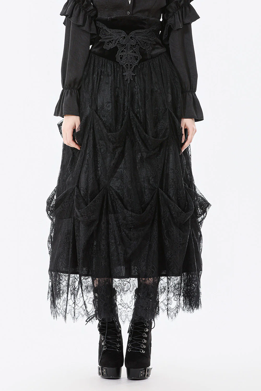Ravenhall Draped Lace Skirt - Image 2