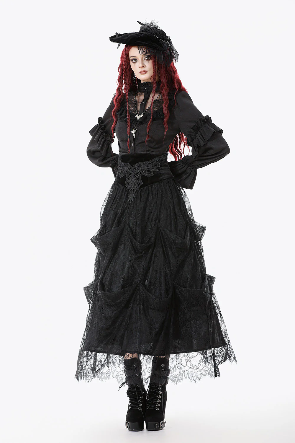 Ravenhall Draped Lace Skirt - Image 3