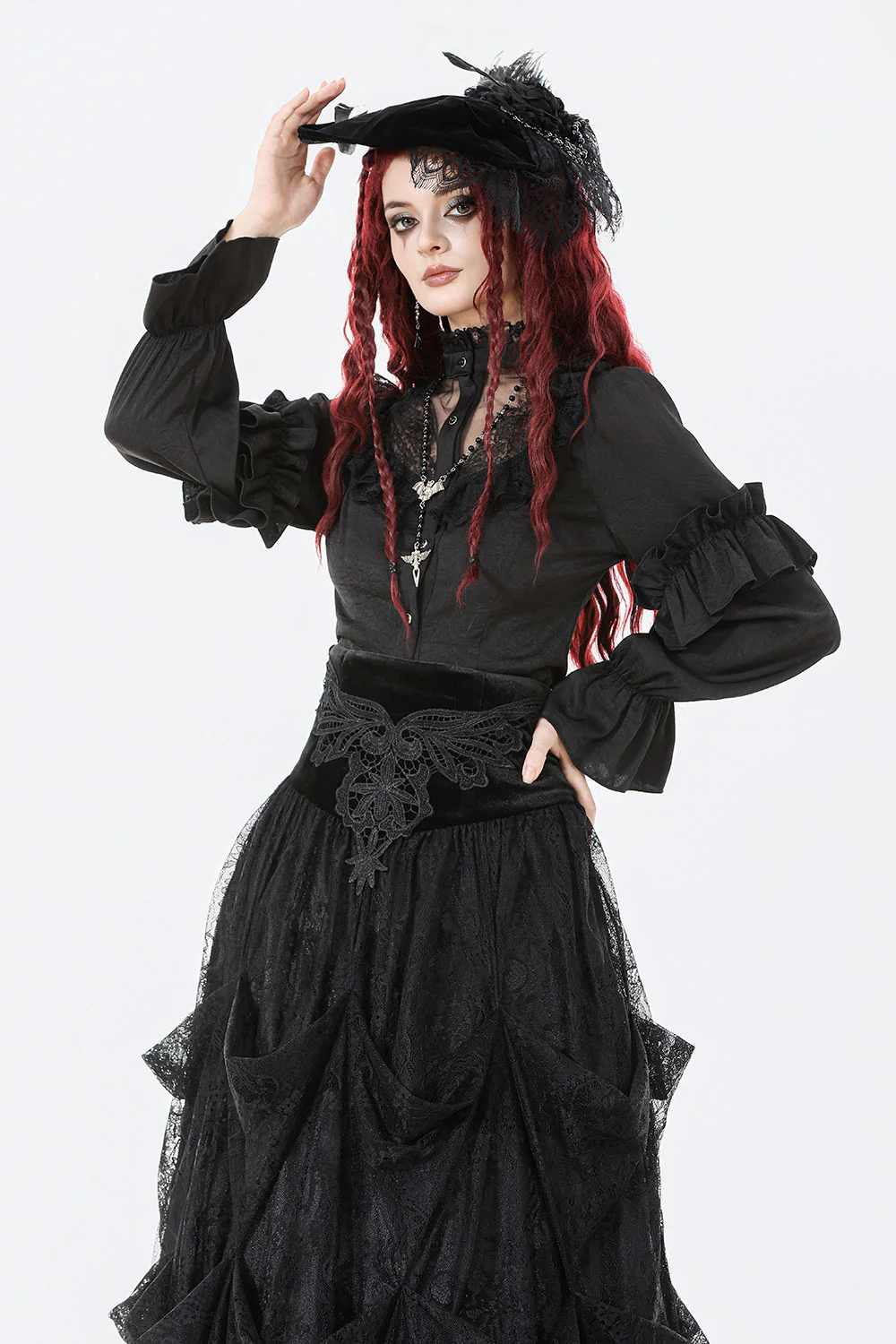 Ravenhall Draped Lace Skirt - Image 6