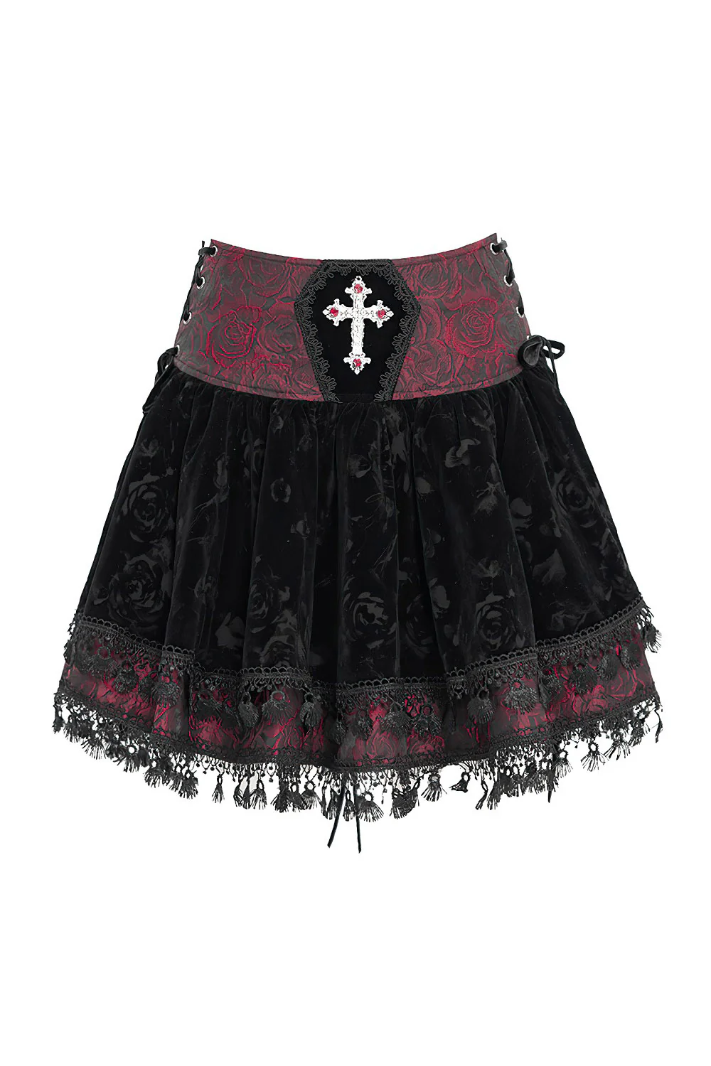 Regal Rosary Mini Skirt [Rose Red] - Image 7