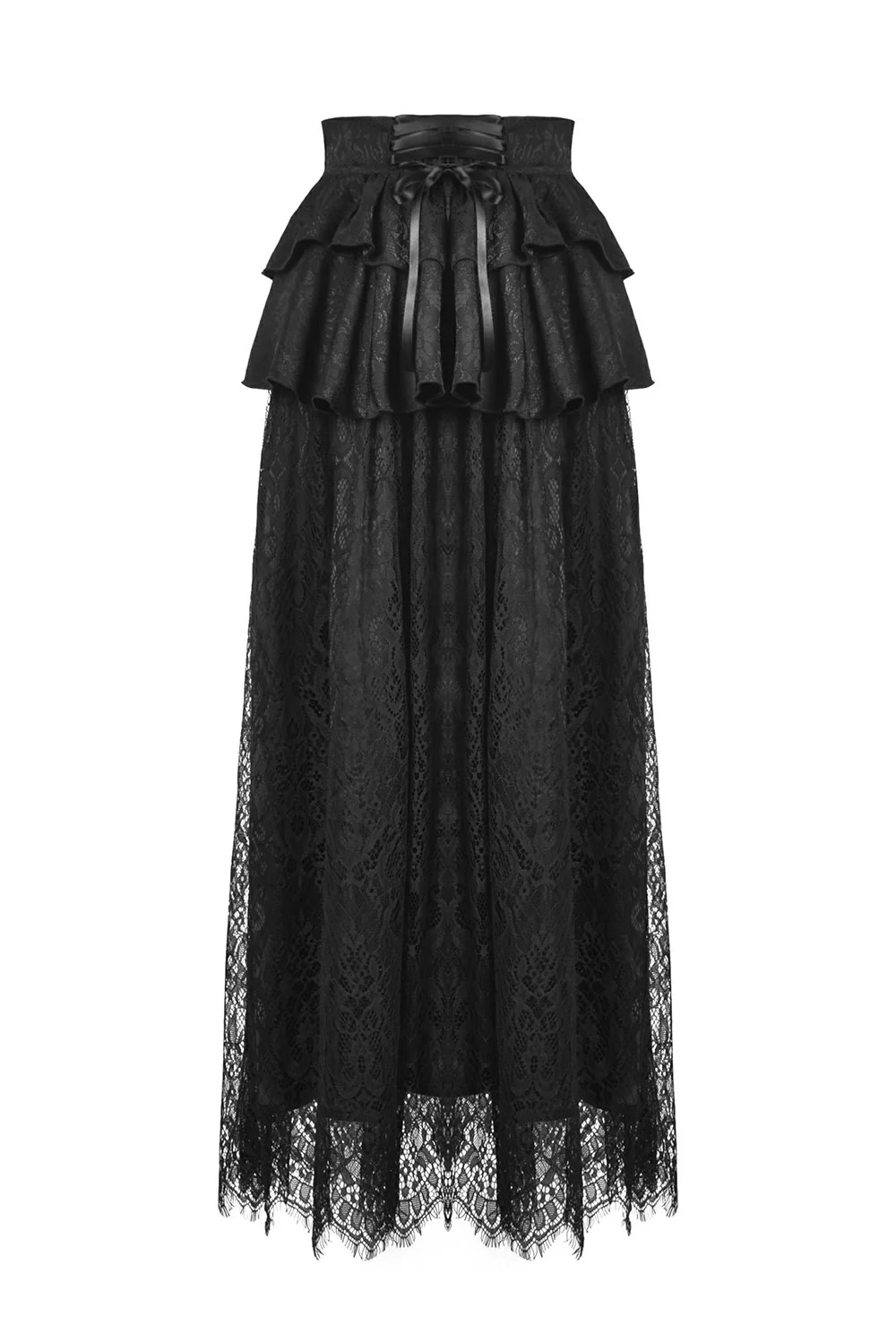 Regency Ruffled Empire Waistline Lace Skirt - Image 2
