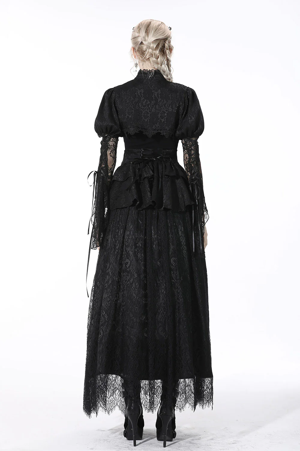 Regency Ruffled Empire Waistline Lace Skirt - Image 5