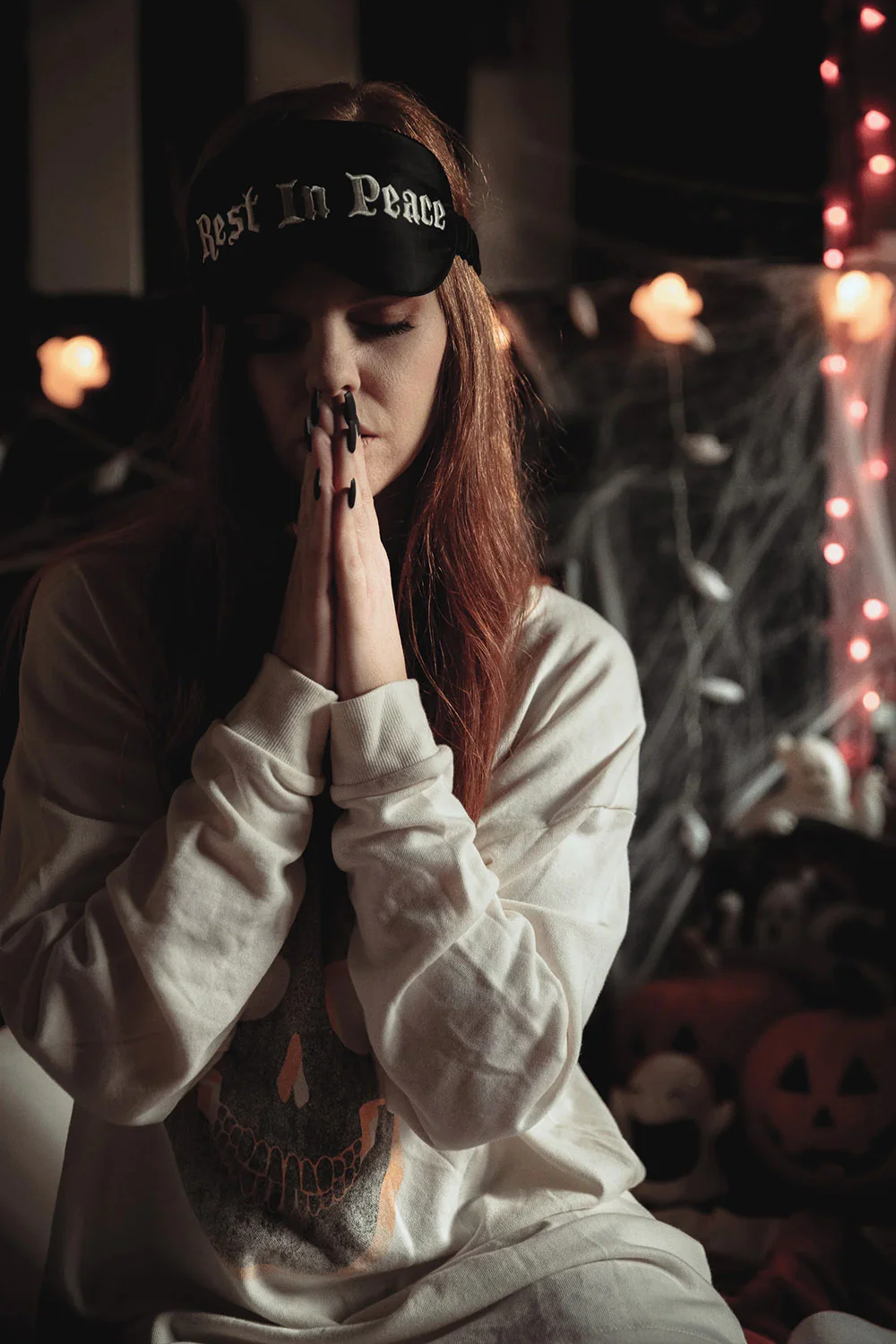 Rest in Peace Silk Sleep Mask [Deathly Tired Black] - Image 4