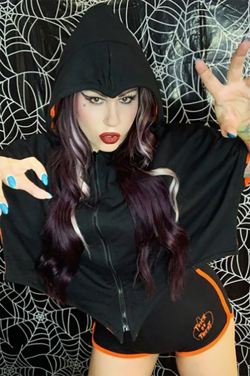 Reversible Trick Or Treat Pumpkin Cape - Image 2