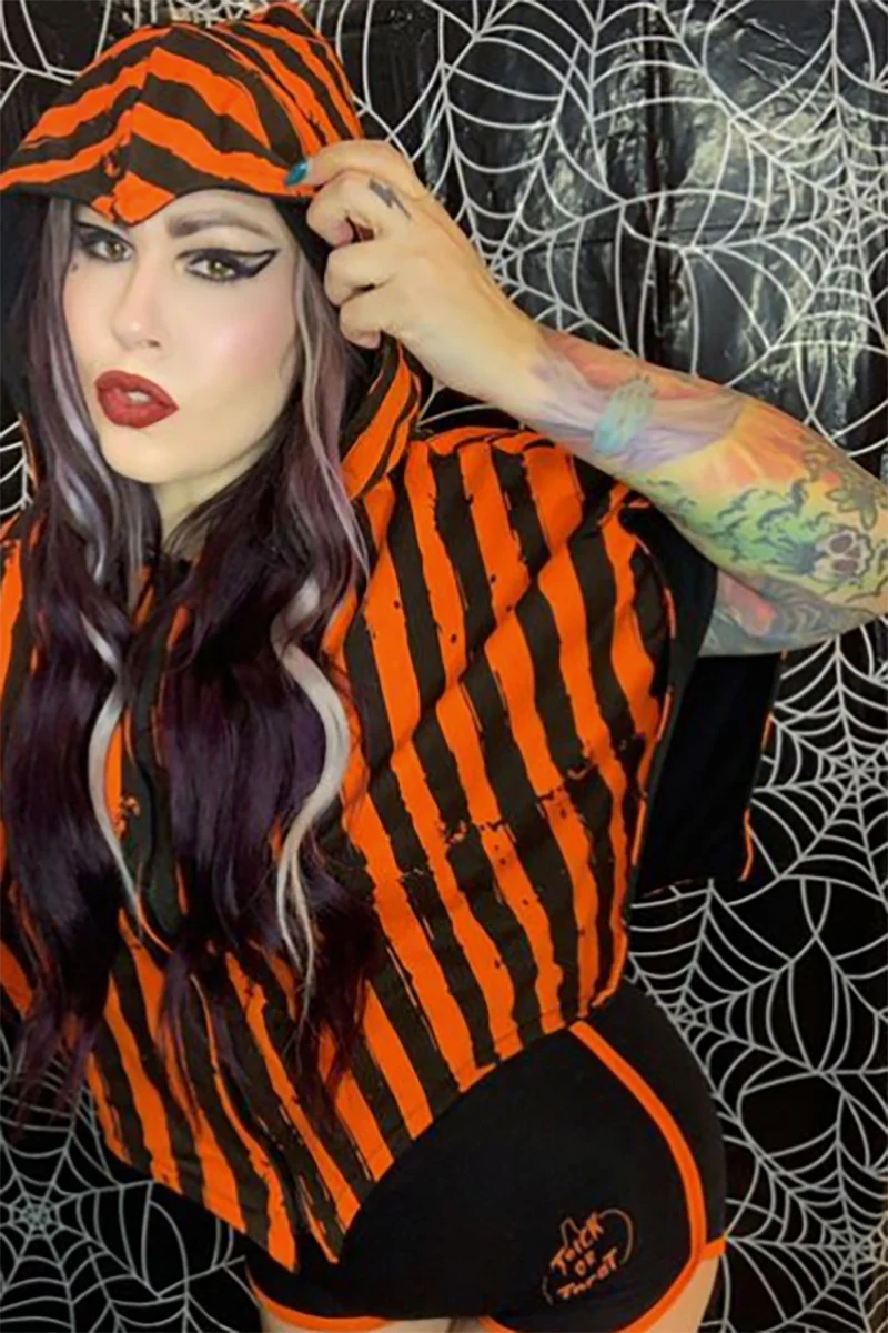 Reversible Trick Or Treat Pumpkin Cape - Image 3
